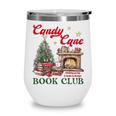 Candy Cane Book Club Holiday Party & Book Exchange Wine Tumbler Candy Cane Book Club Holiday Party & Book Exchange Wine Tumbler