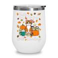 Cat Fall In Love With Reading Book Lover Autumn Wine Tumbler