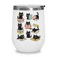 Cats Reading Books Cat Lover Wine Tumbler Cats Reading Books Cat Lover Wine Tumbler