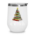 Christmas Book Tree All Booked For Xmas Wine Tumbler