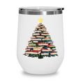Christmas Tree Books Book Reading Bookworm Wine Tumbler
