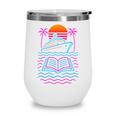 Cruise Ship Vacations Reading Book Lovers Sunset Wine Tumbler