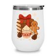 Cute Christmas Books Gingerbread Xmas Book Lover Teacher Wine Tumbler Cute Christmas Books Gingerbread Xmas Book Lover Teacher Wine Tumbler