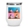 Cute Penguin Reading Book School Librarian Teacher Student Wine Tumbler Cute Penguin Reading Book School Librarian Teacher Student Wine Tumbler
