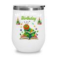 Dad Of Caterpillar Birthday Reading Books Lovers Wine Tumbler