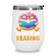 Donut Stop Reading Cute Book Reader Bookworm Donut Day Wine Tumbler