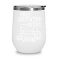 Easily Distracted By Cats And Books Reading Cat Wine Tumbler
