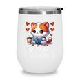 Easily Distracted By Coffee Cats And Books Wine Tumbler
