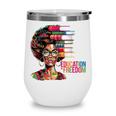 Education Is Freedom History Month Teacher Books Afro Wine Tumbler