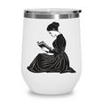 Emily Dickinson Reading A Book Wine Tumbler