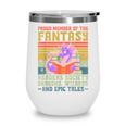 Fantasy Reader Society Reading Book Retro Bookworm Reader Wine Tumbler