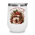 Fully Booked For Christmas Cozy Holiday Books Winter Reading Wine Tumbler