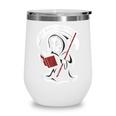 Grim Reaper Bookworm Cute Book Reading Halloween Wine Tumbler