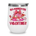 Groovy All Booked For Valentines Books Pink Coquette Bow Wine Tumbler