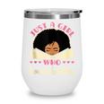 Just a Girl Who Loves Books African American Book Nerd Lover Wine Tumbler