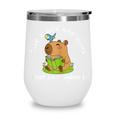 Just a Girl Who Loves Books And Capybaras Wine Tumbler