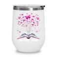 Just a Girl Who Loves Books Reading Book Butterfly Bookworm Wine Tumbler