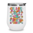Just A Girl Who Loves Dragons And Books Reading Bookworm Wine Tumbler