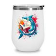 Kawaii Shark Reads Book Reading Library Book Bookworm Wine Tumbler Kawaii Shark Reads Book Reading Library Book Bookworm Wine Tumbler