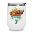 Kids Ka-Blam 7 Year Old Boys 7th Birthday Comic Book Super Hero Wine Tumbler Kids Ka-Blam 7 Year Old Boys 7th Birthday Comic Book Super Hero Wine Tumbler