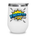 Kindness Is My Superpower Retro Comic Book T-Shirt Wine Tumbler