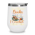 Knitting Crocheting Reading Books Yarn For Knitter Crochet Wine Tumbler