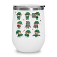 Librarian Book Lover Christmas Elf Reading Joy Wine Tumbler Librarian Book Lover Christmas Elf Reading Joy Wine Tumbler