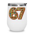 Literary 67 Bookshelf Six Seven Reading Meme Wine Tumbler
