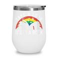 Take a Look It's In a Book Reading Vintage Retro Rainbow Wine Tumbler