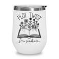 Plot Twist I'm Sober Women's Sobriety Book Reading Literary Wine Tumbler