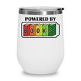 Powered By Books Bookworm Librarian Reading Wine Tumbler