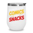Powered By Comics And Snacks Comic Book Lover Wine Tumbler