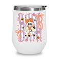 Preppy Coquette Bow Ghost Reading Books Halloween Book Wine Tumbler Preppy Coquette Bow Ghost Reading Books Halloween Book Wine Tumbler