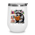 Well Read & Slightly Feral Raccoon Book Lover Graphic Wine Tumbler