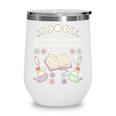 Well Read Woman Literature Quote Celestial Book Floral Wine Tumbler
