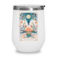 The Reader Bookish Cute Spooky Ghost Reading Book Tarot Card Wine Tumbler