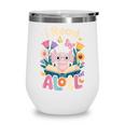 Reading Axolotl Book Lover Wildflowers Wine Tumbler Reading Axolotl Book Lover Wildflowers Wine Tumbler