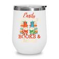 Reading Gnomes Cute Easily Distracted By Books And Gnomes Wine Tumbler