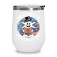 Reading Is Snow Much Fun Snowflake Top Hat Book Fan Winter Wine Tumbler