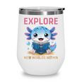 Readsolotl Kawaii Axolotl Book Lover Reading Wine Tumbler