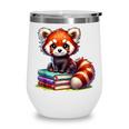 Red Panda Books Lover Reading Bookworm Wine Tumbler