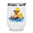 Rubber Duck Reading Book Swim Rubber Duckling Rubber Duckie Wine Tumbler