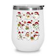 Santa Ghost Reading Books Christmas Library Teacher Wine Tumbler Santa Ghost Reading Books Christmas Library Teacher Wine Tumbler