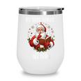 He Sees What You'Ve Been Reading Santa Book Lover For Women Wine Tumbler