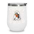 Spooky Book Club Cute Ghost Reading Book Halloween Costume Wine Tumbler