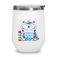 Wild About Reading Book Lover Hippo Wine Tumbler Wild About Reading Book Lover Hippo Wine Tumbler