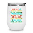 I Will Read Book On Boat Words For Kids Wine Tumbler I Will Read Book On Boat Words For Kids Wine Tumbler
