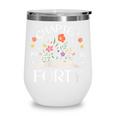 Women's 1986 Chapter Forty 40th Birthday Wildflower Book 40 Year Old Wine Tumbler Women's 1986 Chapter Forty 40th Birthday Wildflower Book 40 Year Old Wine Tumbler