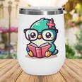 Adorable Book Lover Humming Bird With Reading Glasses Cute Wine Tumbler Adorable Book Lover Humming Bird With Reading Glasses Cute Wine Tumbler
