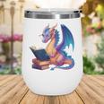 Bookworm Book Lover Women Girls Dragon Reading Wine Tumbler